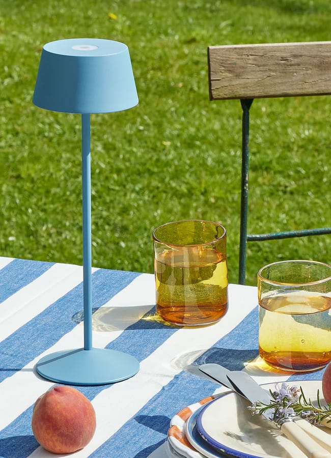 Pooky scoon rechargeable table lamp on table