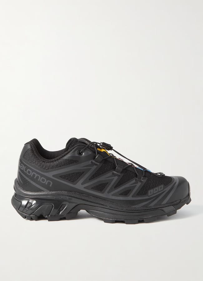 SALOMON XT-6 rubber-trimmed mesh sneakers