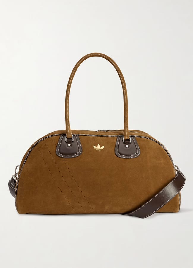 ADIDAS ORIGINALS + Wales Bonner Bowling large suede tote