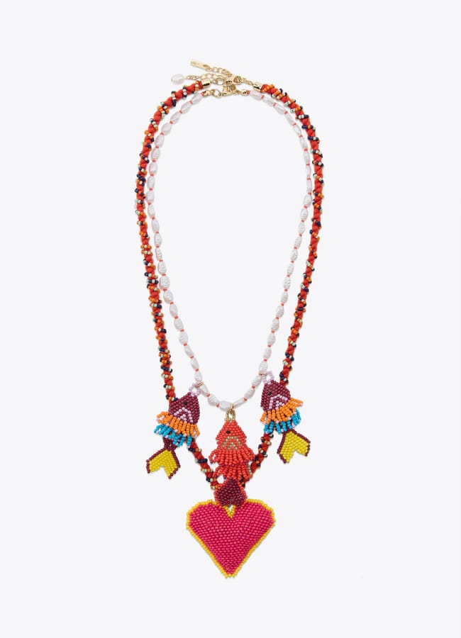 Zara PACK OF NECKLACES WITH FISH AND HEART