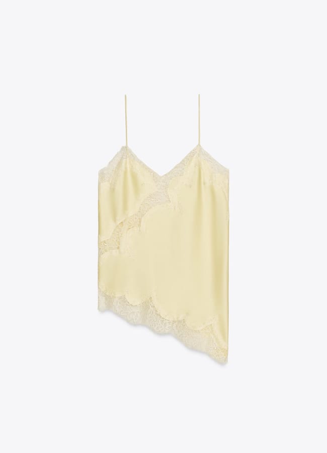 lemon lace CAMISOLE TOP