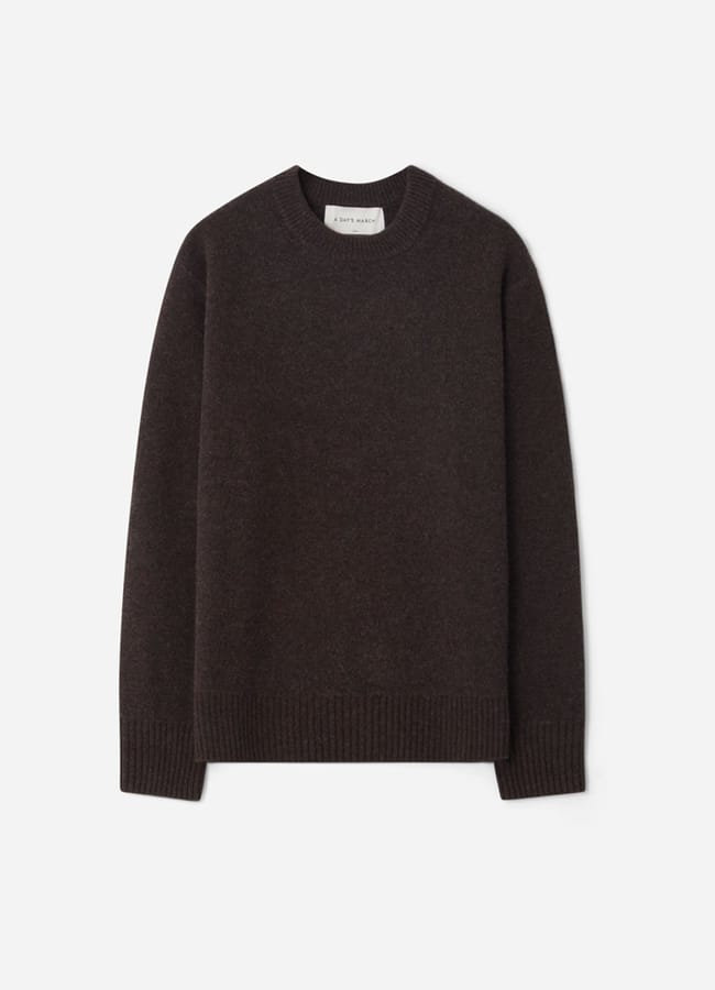 brown A Days March Tietar Boiled Merino Sweater