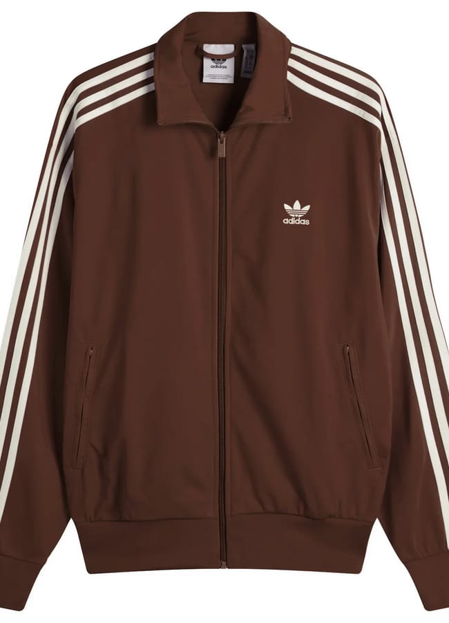 brown Adidas Firebird Track Top