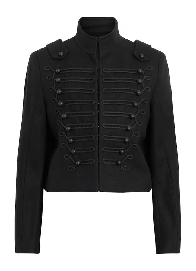 AllSaints Black Wool-Blend Rummy Jacket