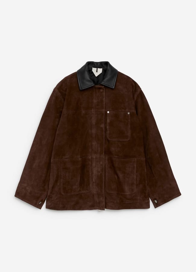 brown suede jacket