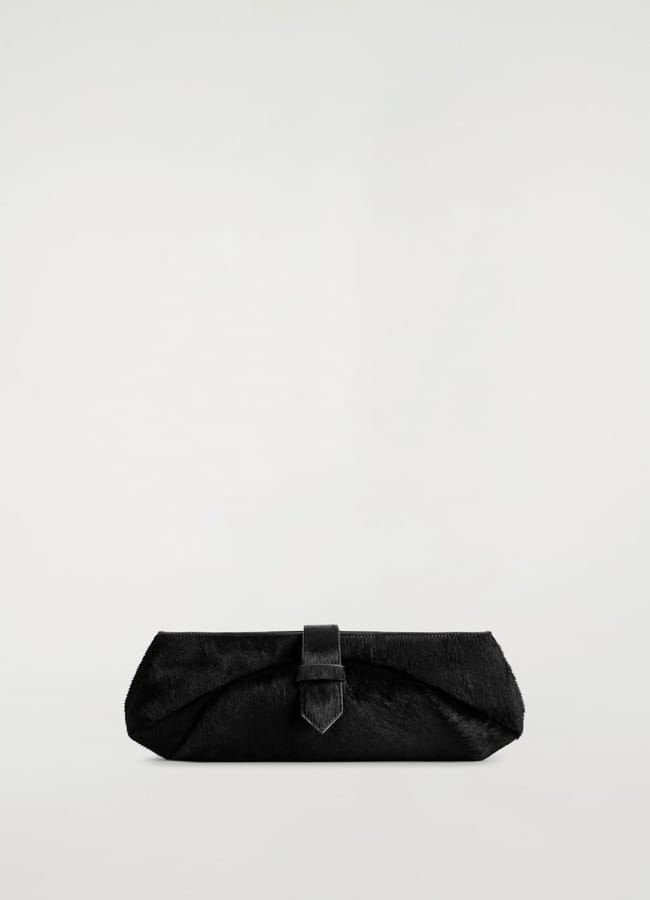 Cos BELTED CLUTCH BAG - PONY HAIR