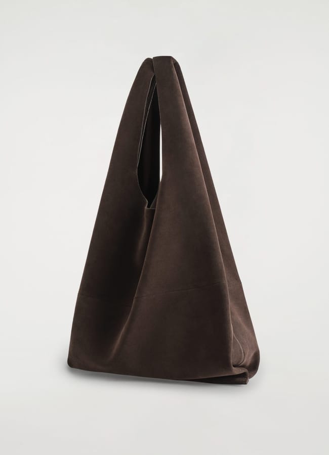brown Cos SLOUCHY TOTE - SUEDE