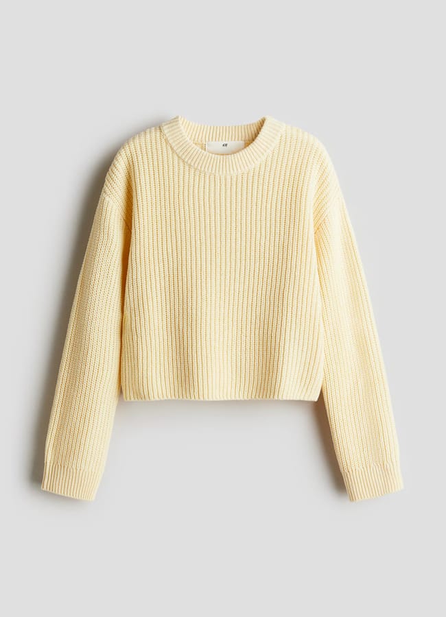YELLOW Cotton-blend jumper