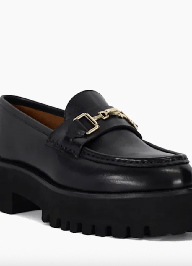 black chunky loafer