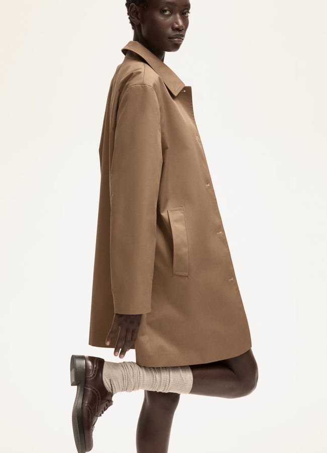 model wearing car coat