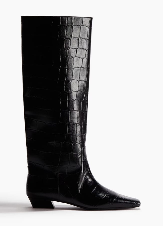 BLACK H&M Knee-high boots