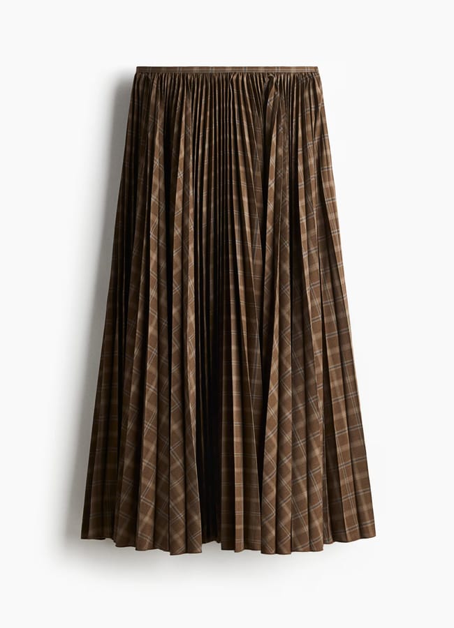 pleated plaid skirt