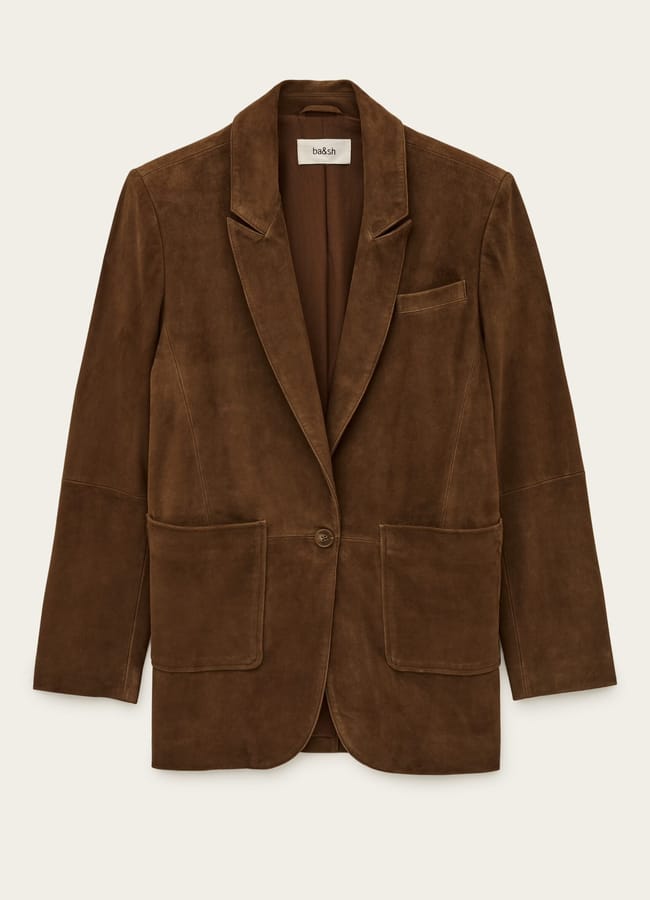 brown suede jacket