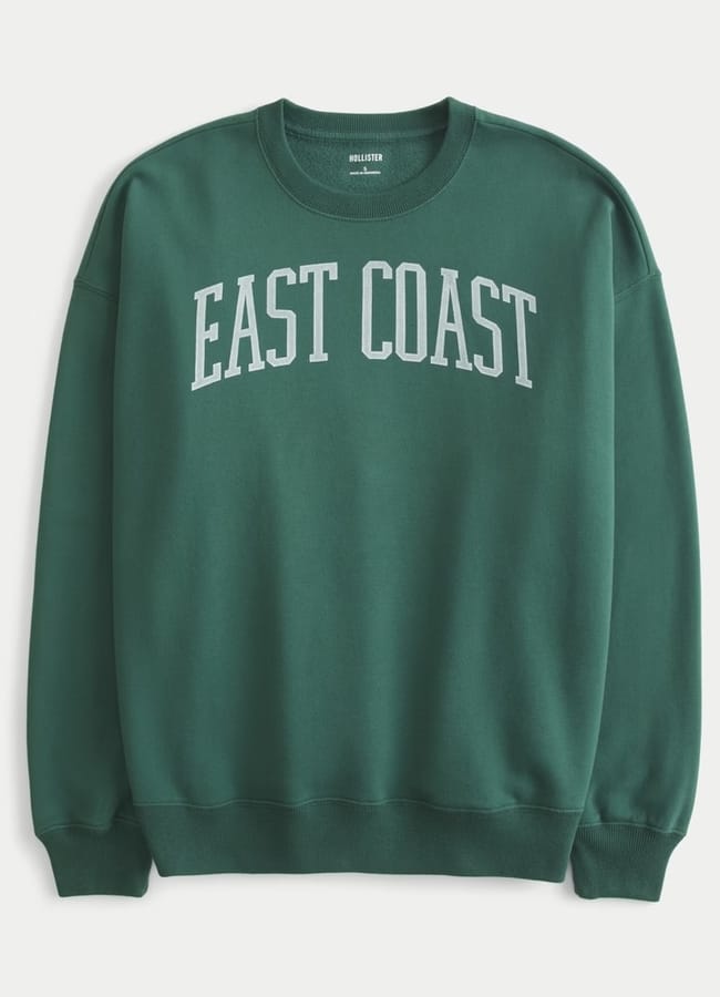 Oversized East Coast Graphic Crew Sweatshirt copy