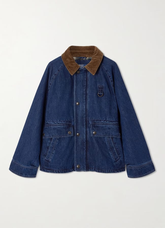 POLO RALPH LAUREN Cotton corduroy-trimmed denim jacket