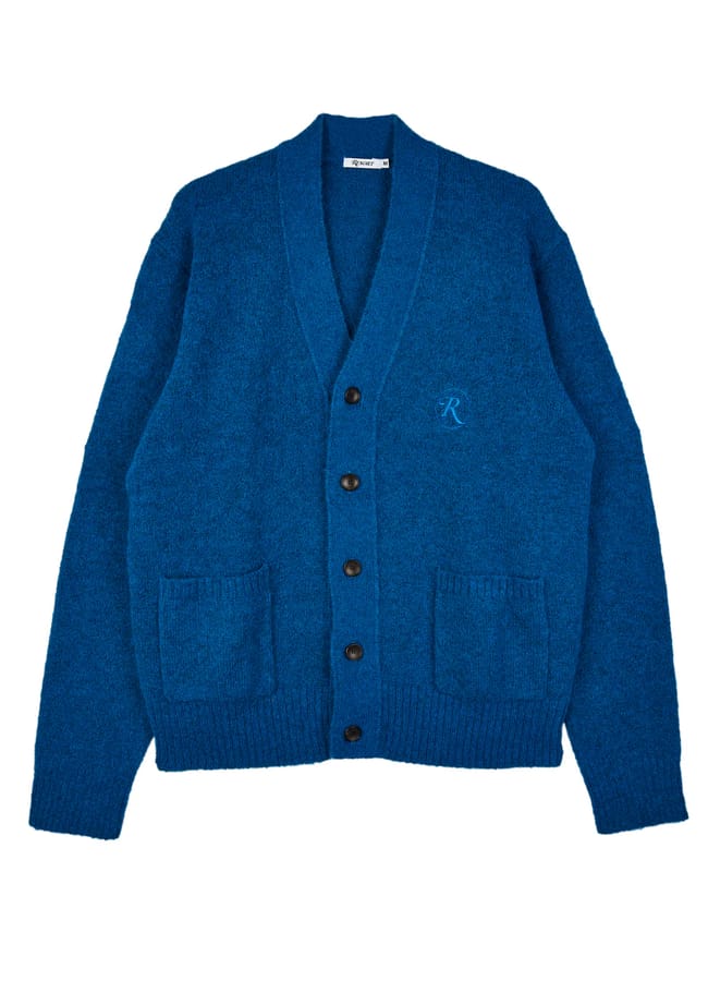 RESORT MEMBERS CARDIGAN MOHAIR ROYAL