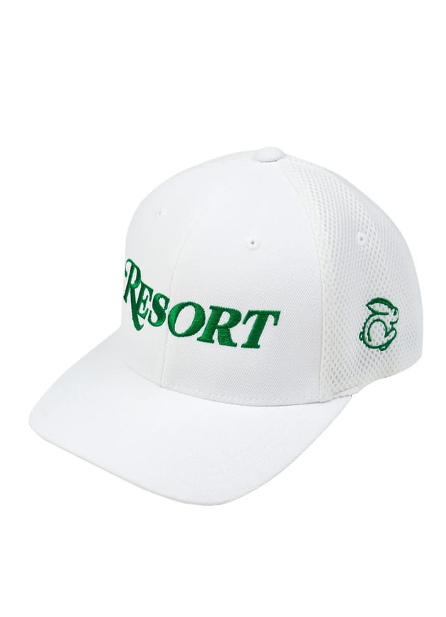 RESORT TACTEL MESH LOGO BASEBALL CAP WHITE