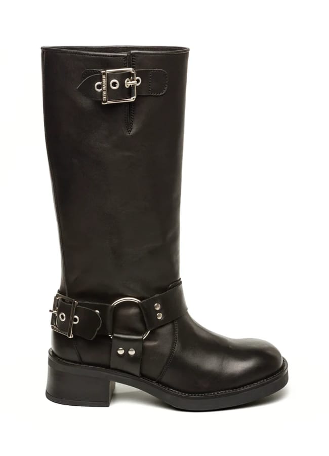 Steve Madden Beau Boot Black Leather