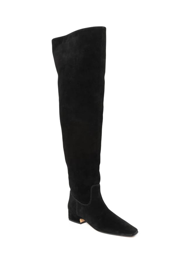 Steve Madden Fly Boot Black Suede in black