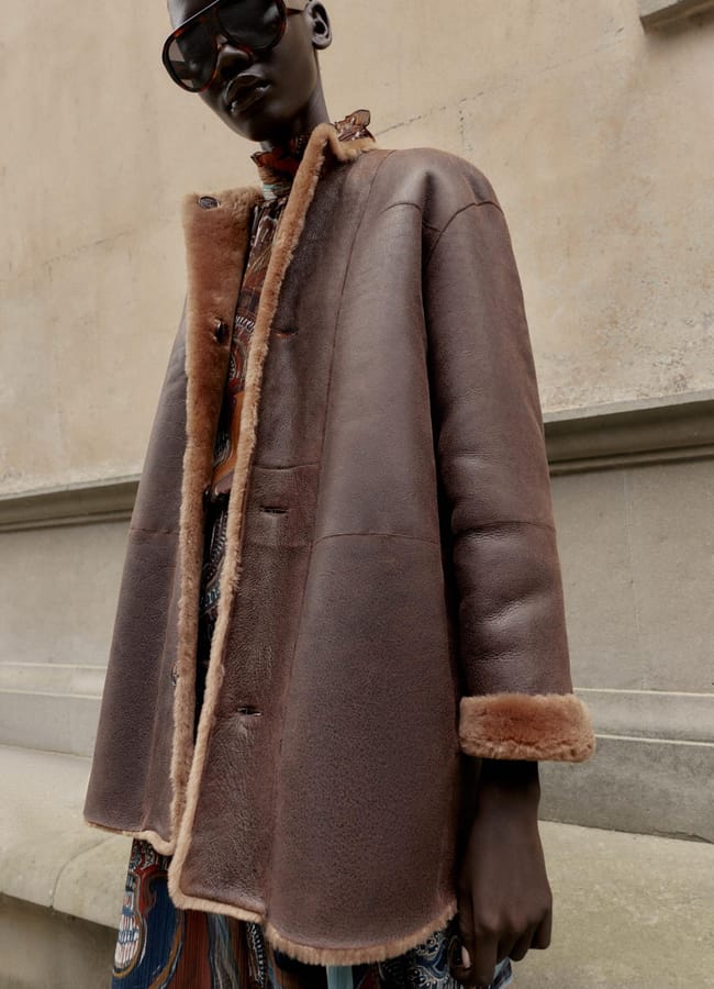 100% REVERSIBLE LEATHER COAT
