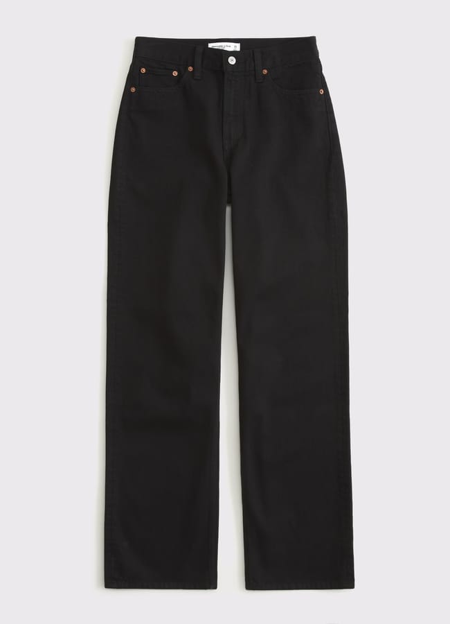 High Rise Loose Jean black