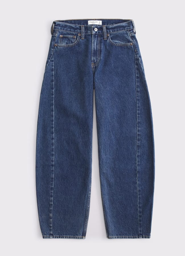 A&F Mid Rise Barrel Jean