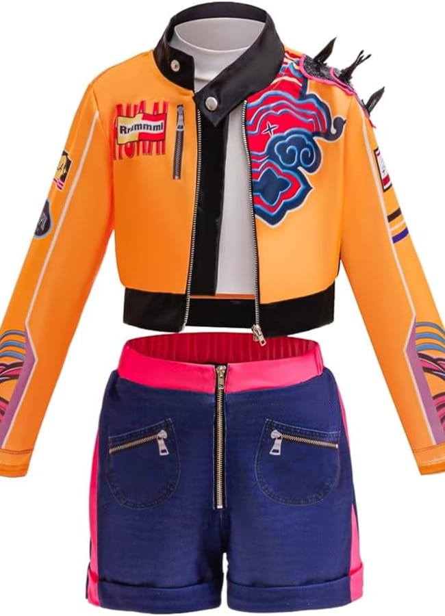amazon Tangsenyu Kids Rumi Costume for Girls Pop Singers Outfit Include Jacket T-shirt and Shorts