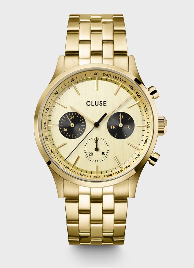 Anthéor Multifunction Watch Steel Black, Full Gold Colour