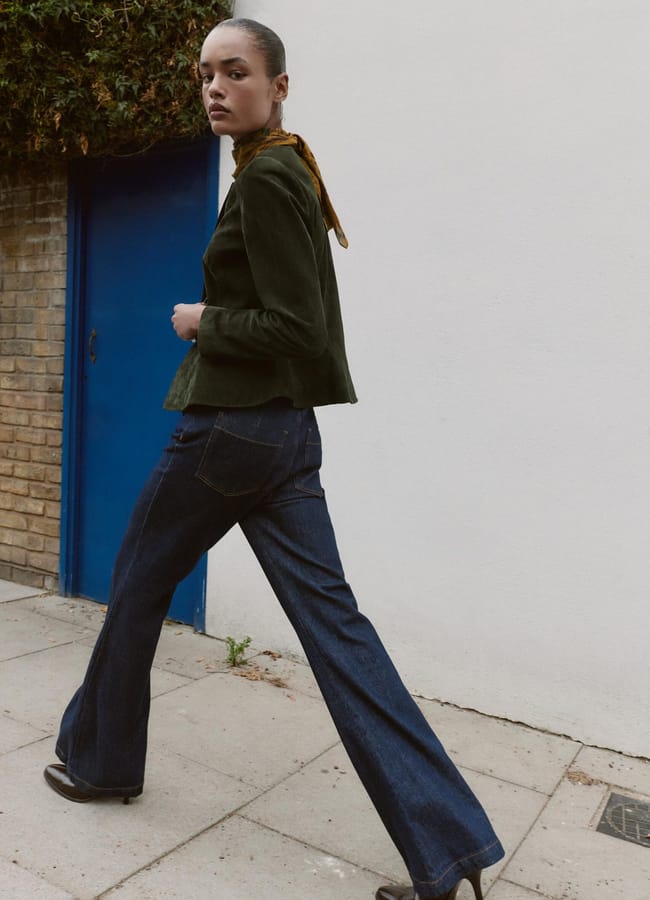 ara Z1975 FLARE SEAM TROUSERS