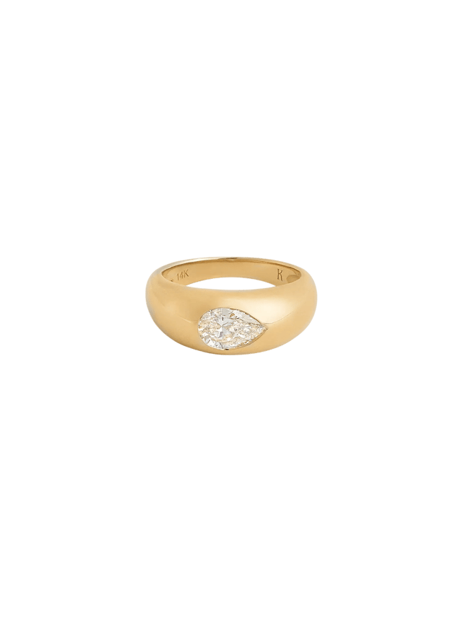 Carmen Pear Diamond Dome Ring