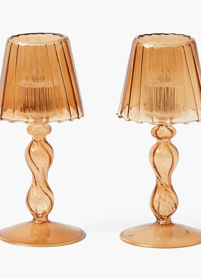 chestnut tealight holders