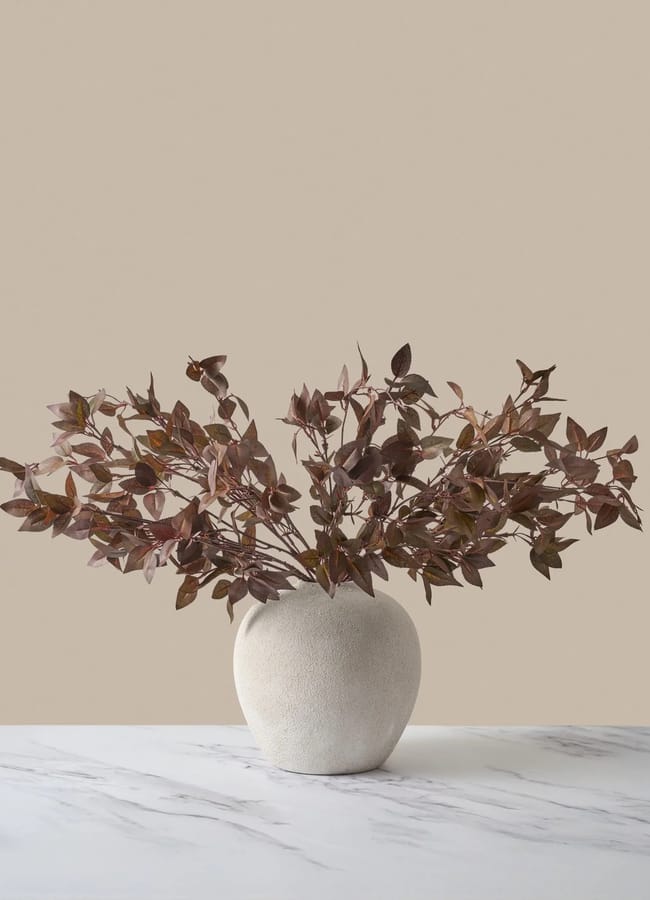 Contempee Faux Leaf Spray - Burgundy (9 Stems)