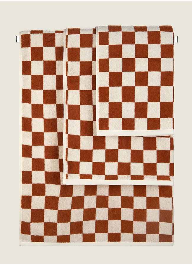 Caramel Checkerboard Towel Range