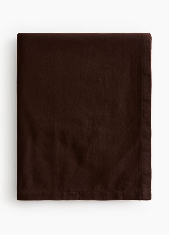 H&M Linen-blend tablecloth brown