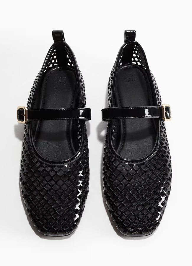 H&M Perforated Mary Jane ballet pumps