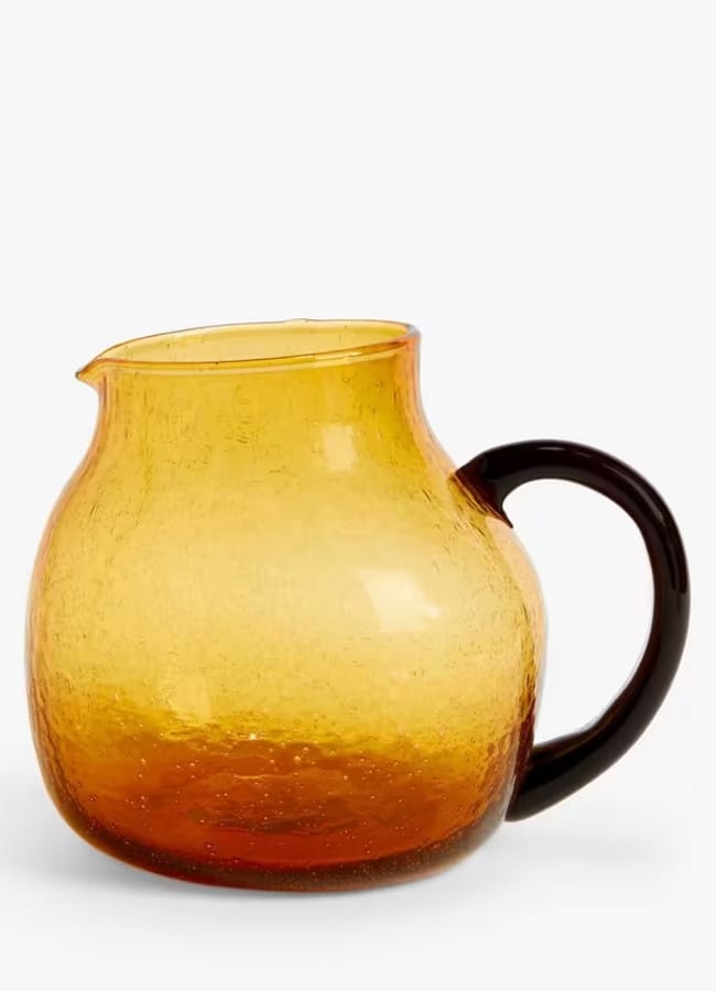 jl Bubble Glass Jug, 2L, Amber copy
