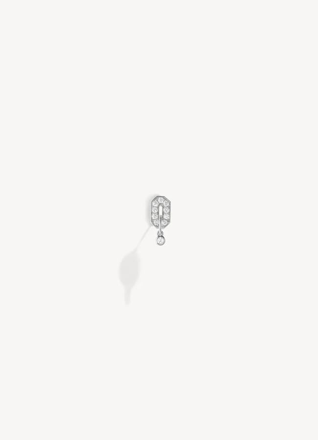 Mini My Way Earring White Gold & Diamonds