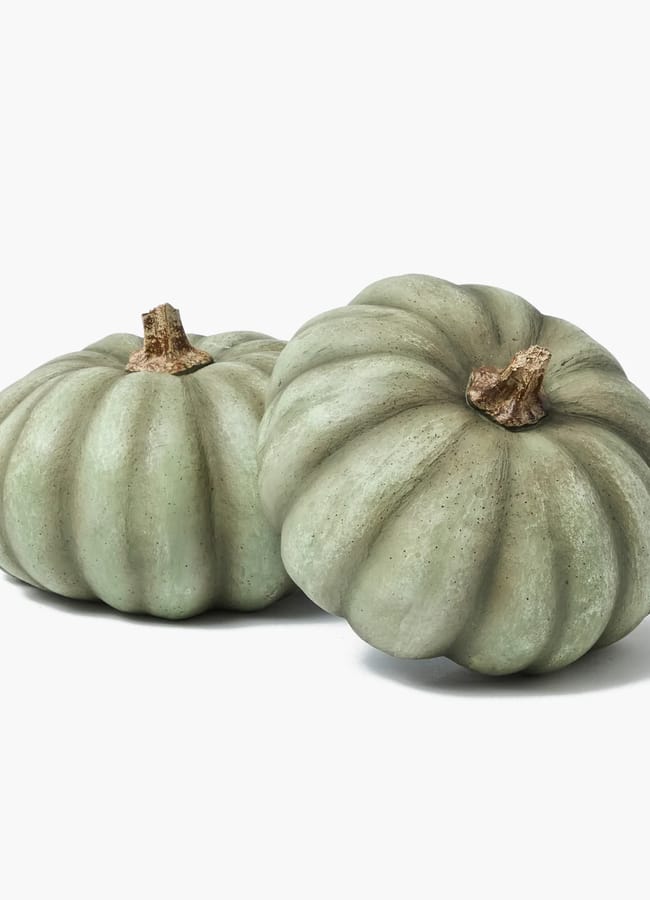 sage green pumpkins