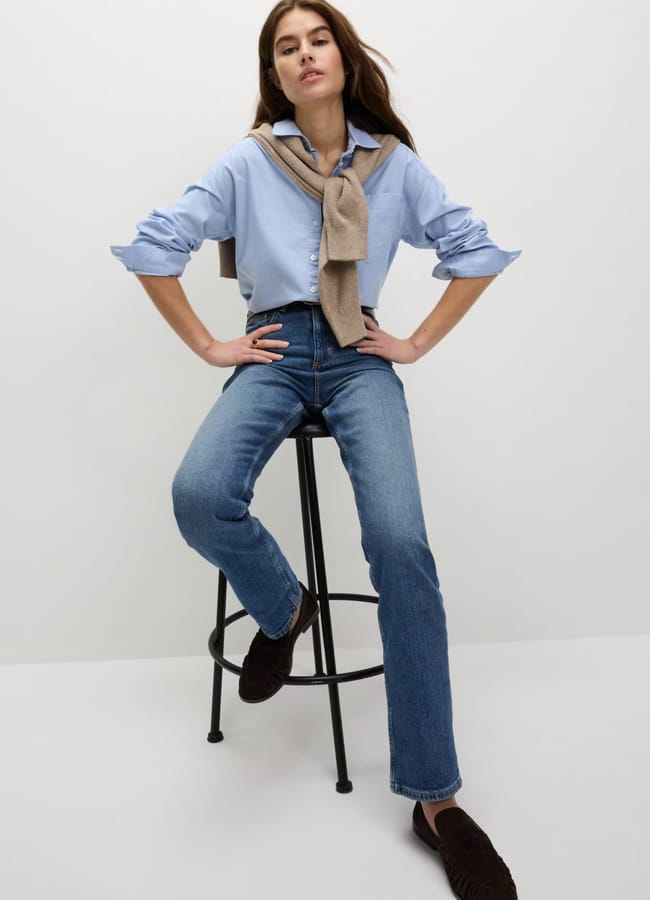 M&S High Waisted Stovepipe Straight Leg Jeans