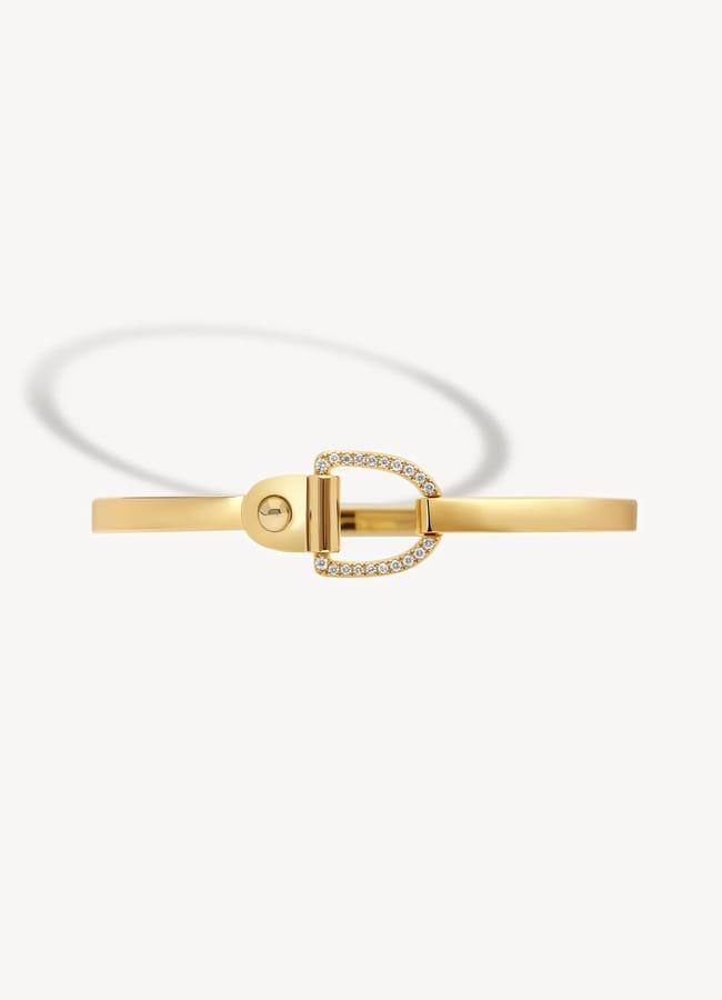 Rivet Bangle Yellow Gold & Diamonds