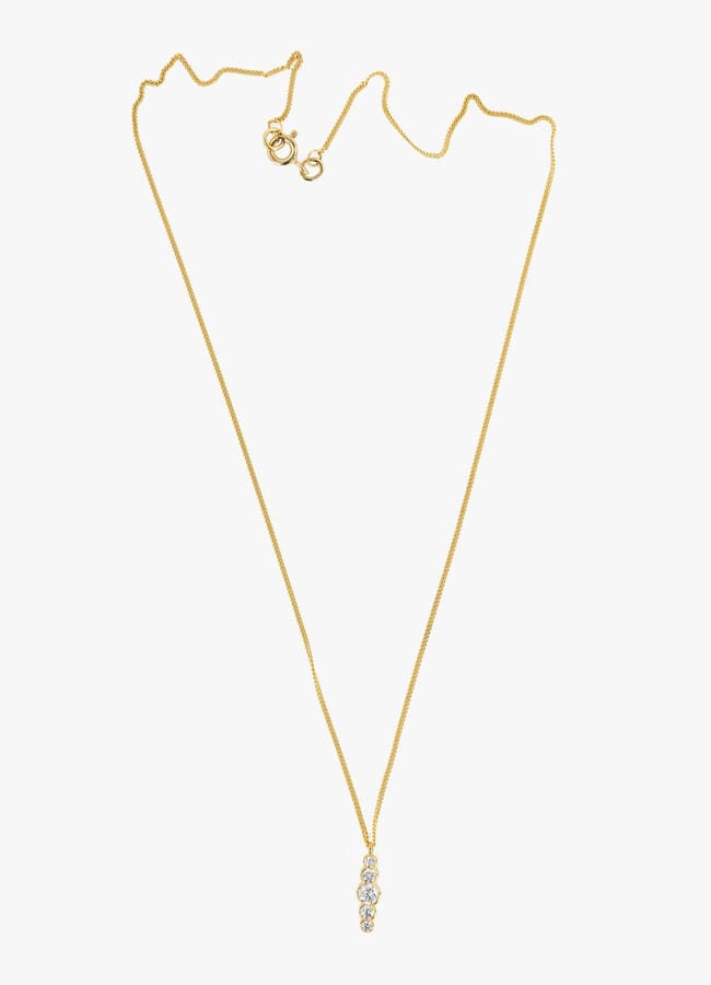 Scallop diamond necklace