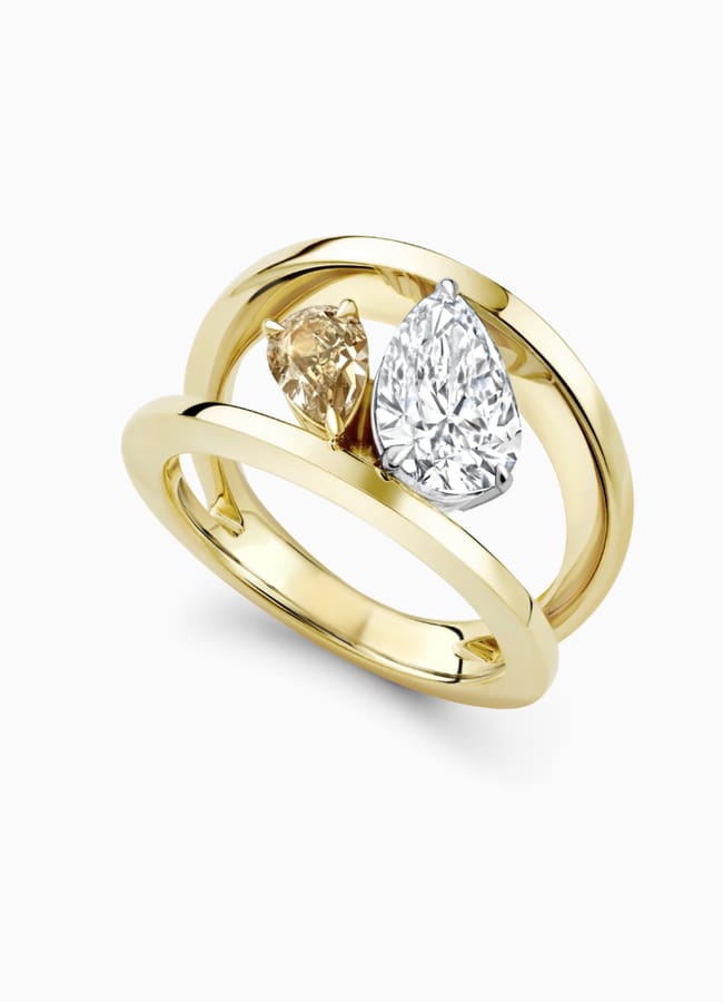 Senna diamond gold ring
