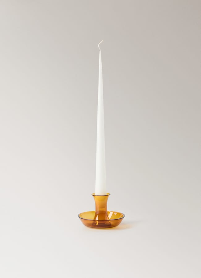 orange candle holder