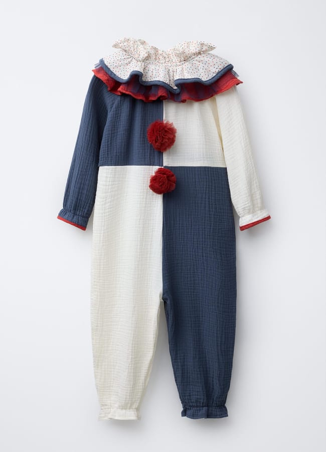 TEXTURED CLOWN JUMPSUIT COSTUME