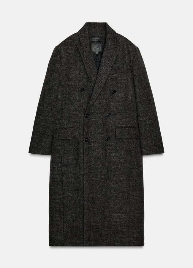 WOOL BLEND COAT WITH VENTS ZW COLLECTION