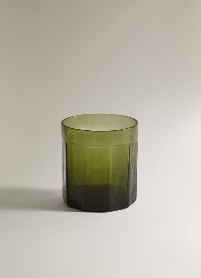 zara HAMMERED GLASS TUMBLER
