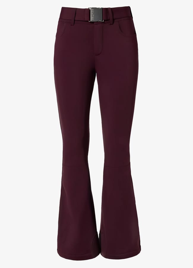 bo and tee Waterproof Belted Ski Salopettes in Burgundy
