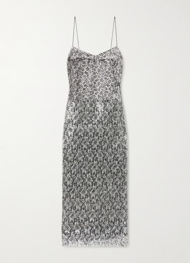 CHRISTOPHER ESBER Sequined lace midi dress
