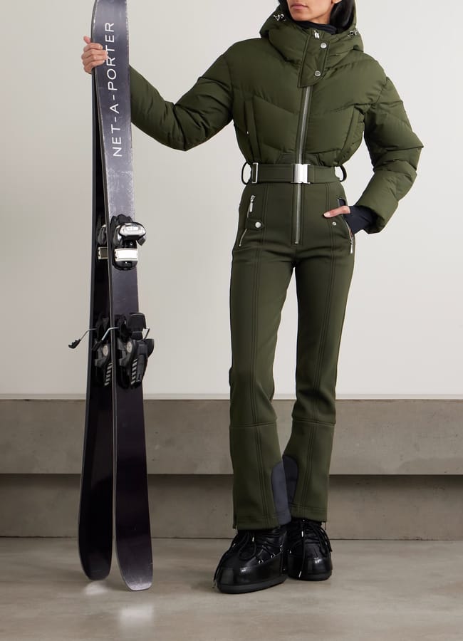 CORDOVA Ajax hooded belted recycled quilted down ski suit £1,950