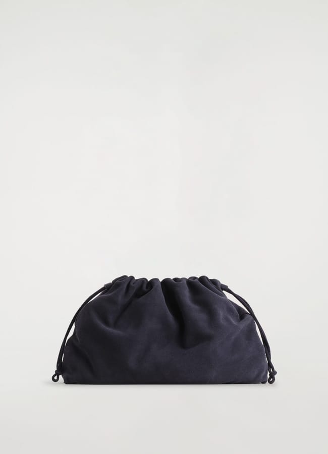 cos CAVATELLI CLUTCH BAG - SUEDE
